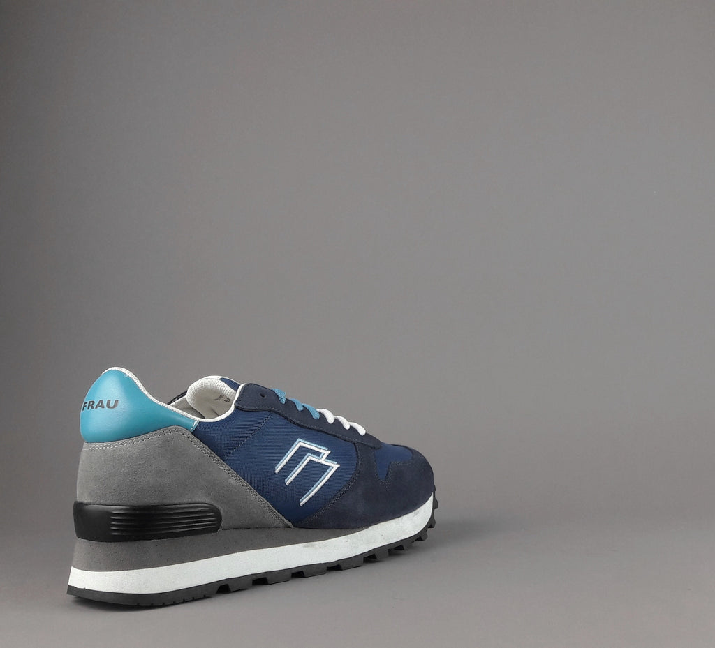 Frau Sneakers Uomo Camoscio Tela Blu Scuro