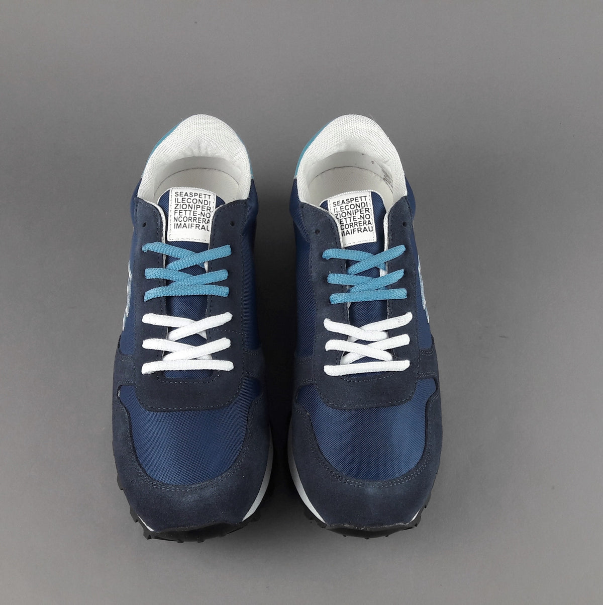 Frau Sneakers Uomo Camoscio Tela Blu Scuro