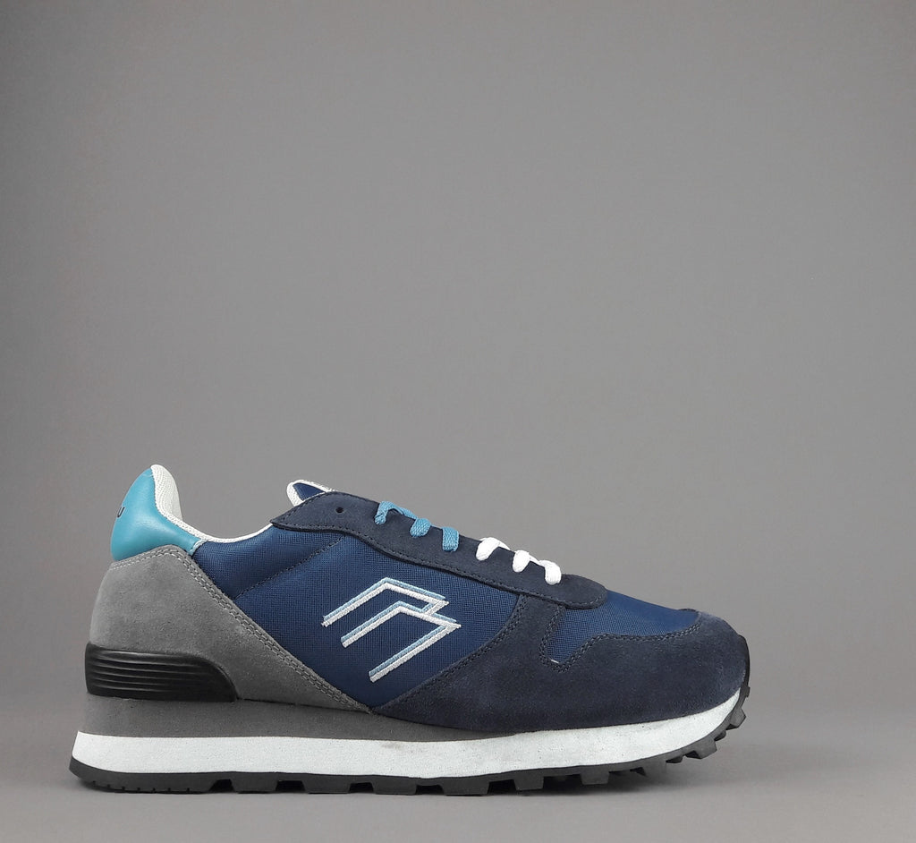 Frau Sneakers Uomo Camoscio Tela Blu Scuro