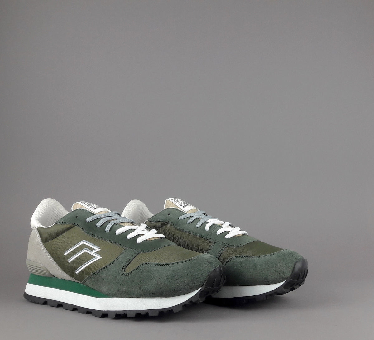 Frau Sneakers Uomo Camoscio Tela Verde Militare