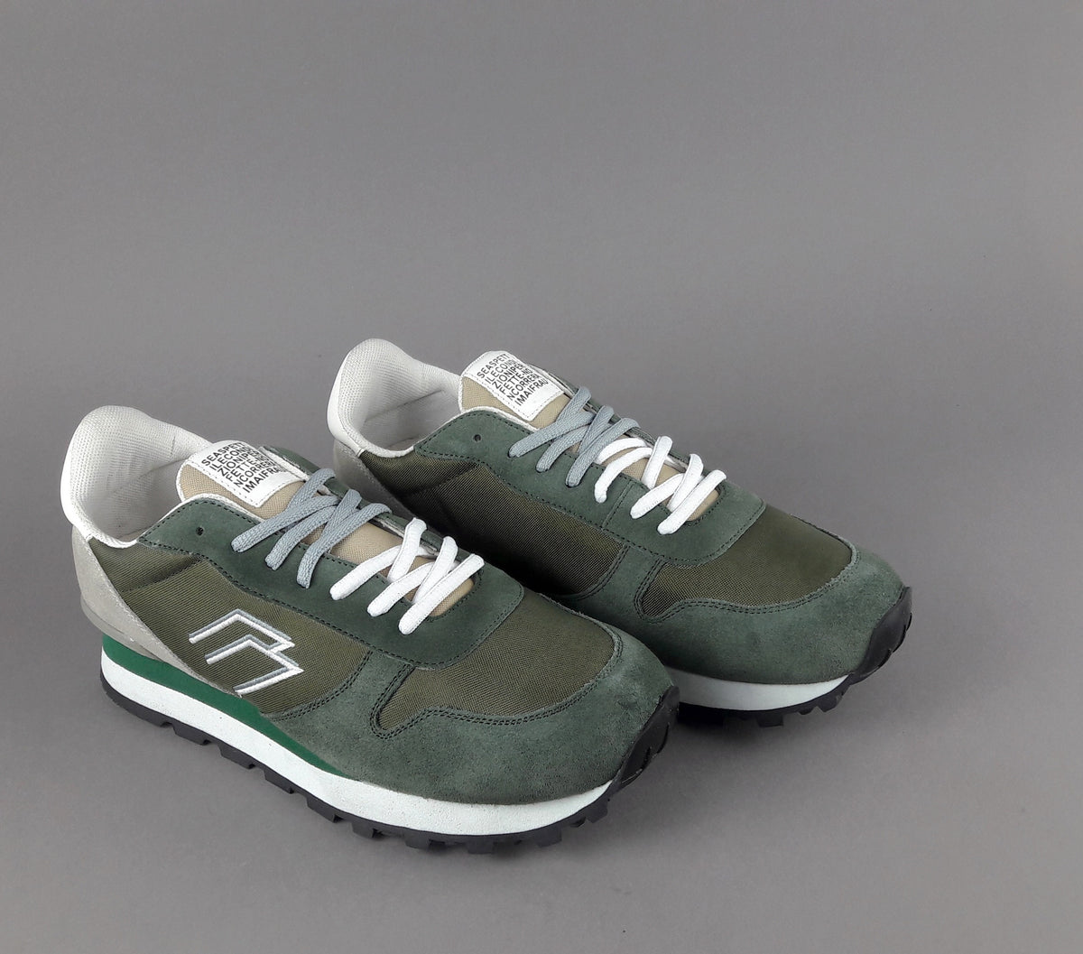 Frau Sneakers Uomo Camoscio Tela Verde Militare
