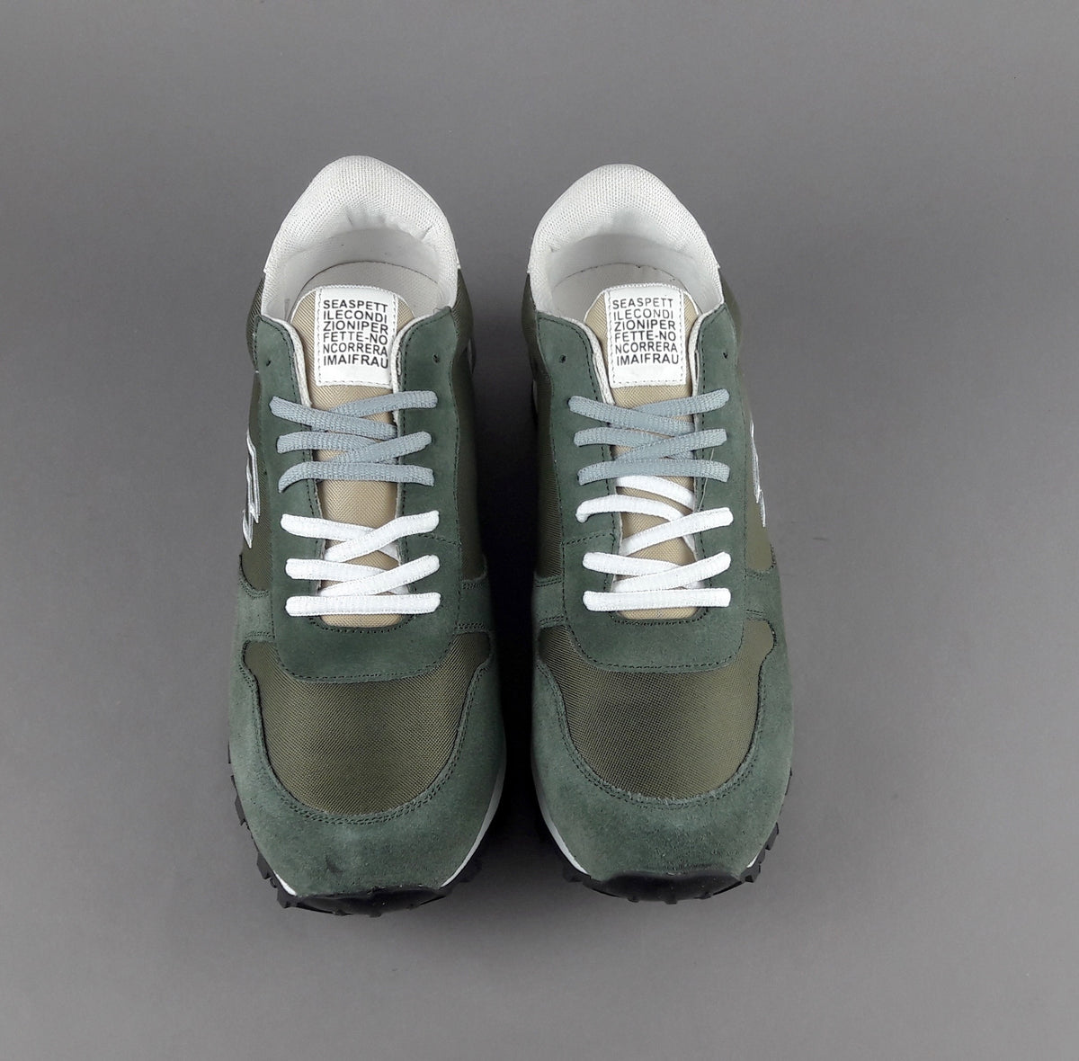 Frau Sneakers Uomo Camoscio Tela Verde Militare