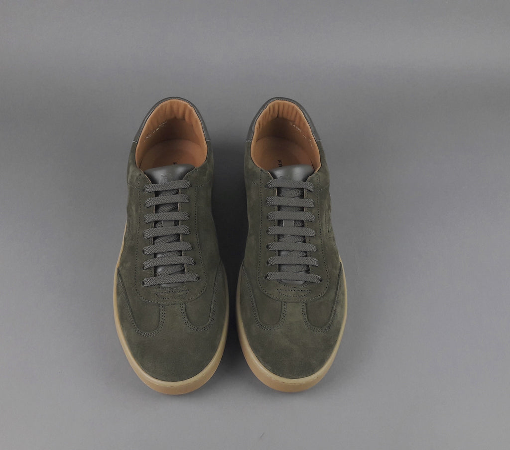 Frau Sneakers Uomo Camoscio Verde Militare Scuro