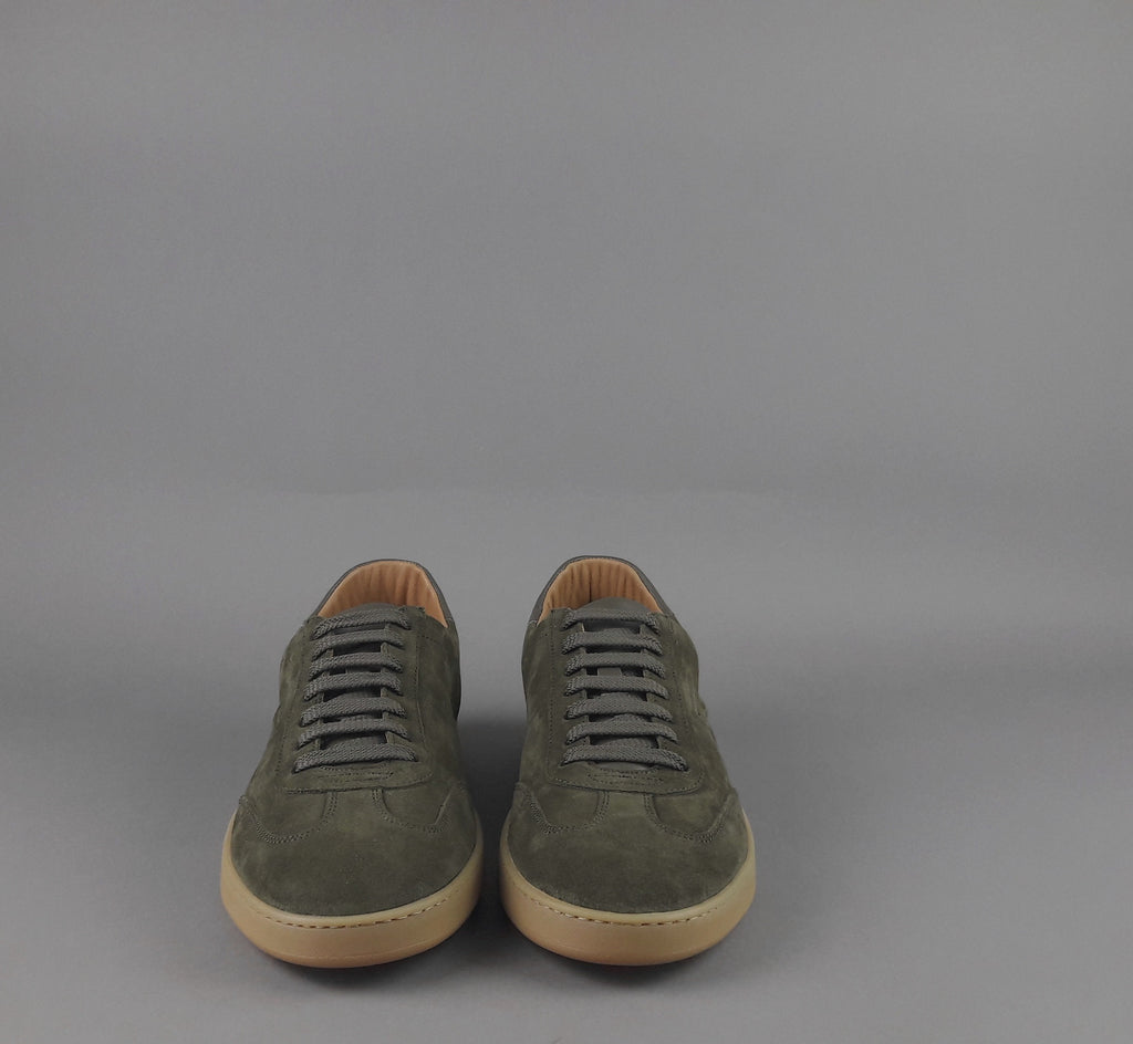 Frau Sneakers Uomo Camoscio Verde Militare Scuro