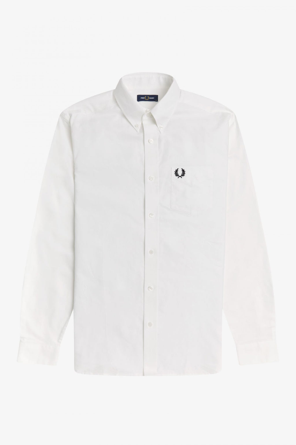 Fred Perry Camicia Uomo Cotone Oxford Bianco Button-Down