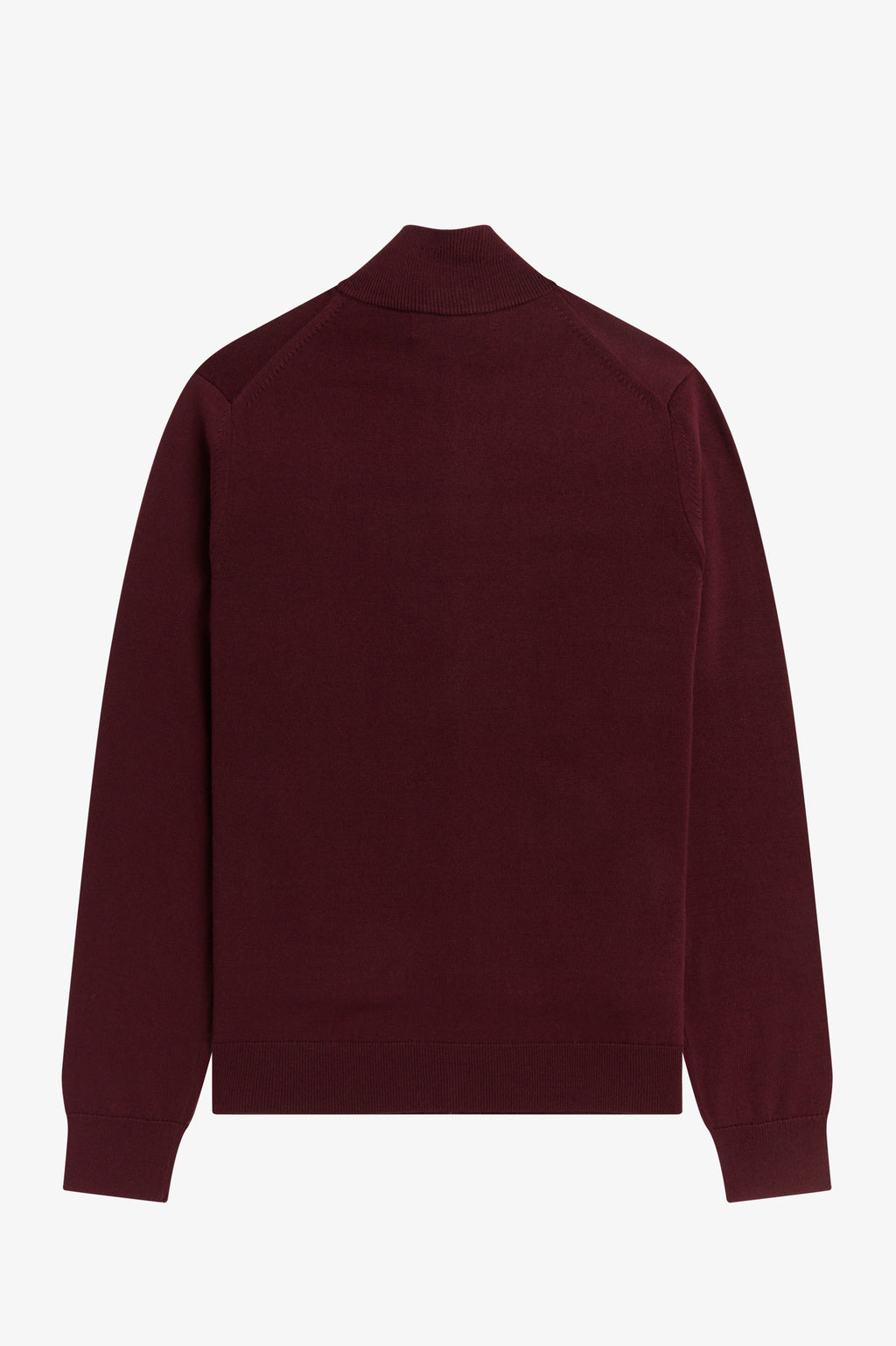 Fred Perry Cardigan Zip Uomo Misto Lana Cotone Bordeaux