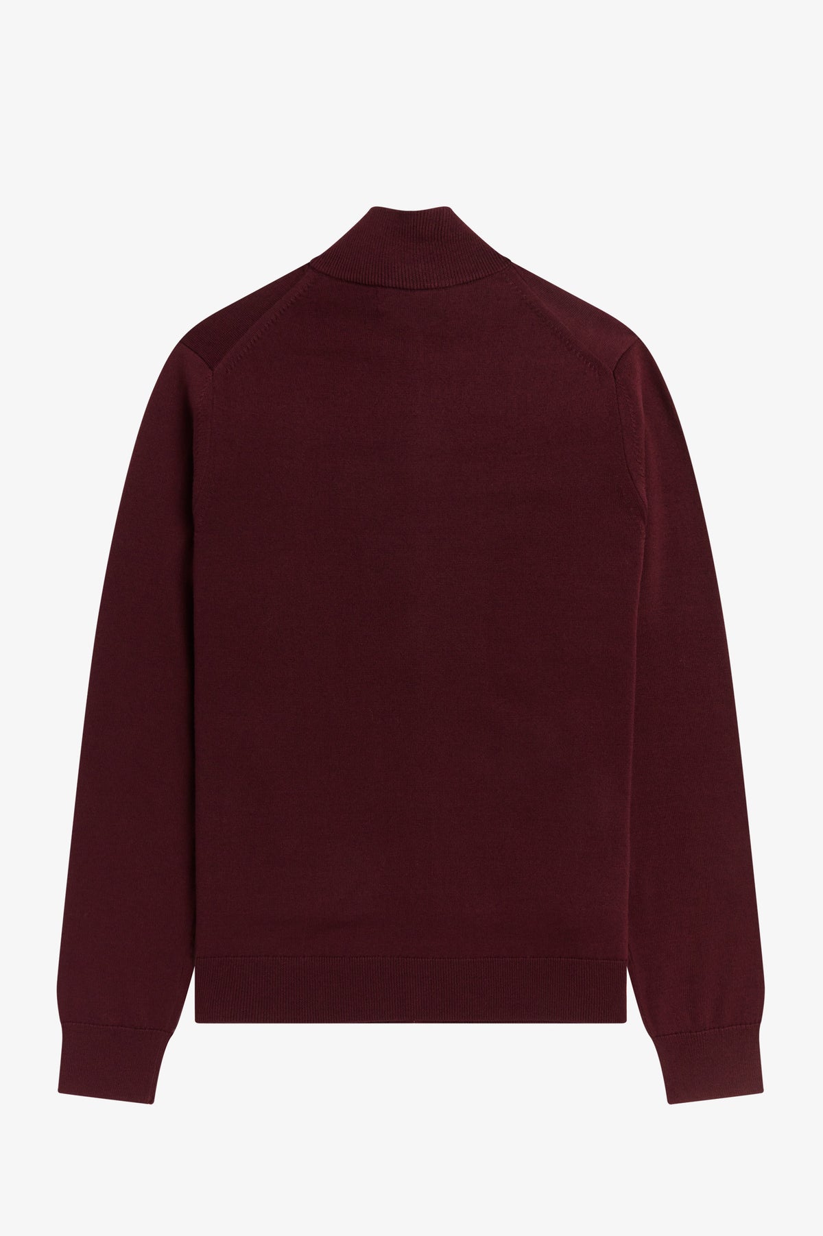 Fred Perry Cardigan Zip Uomo Misto Lana Cotone Bordeaux