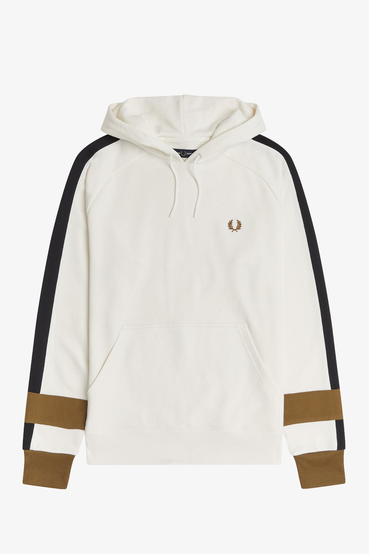 Fred Perry Felpa Con Cappuccio E Riga Uomo Cotone Bianco