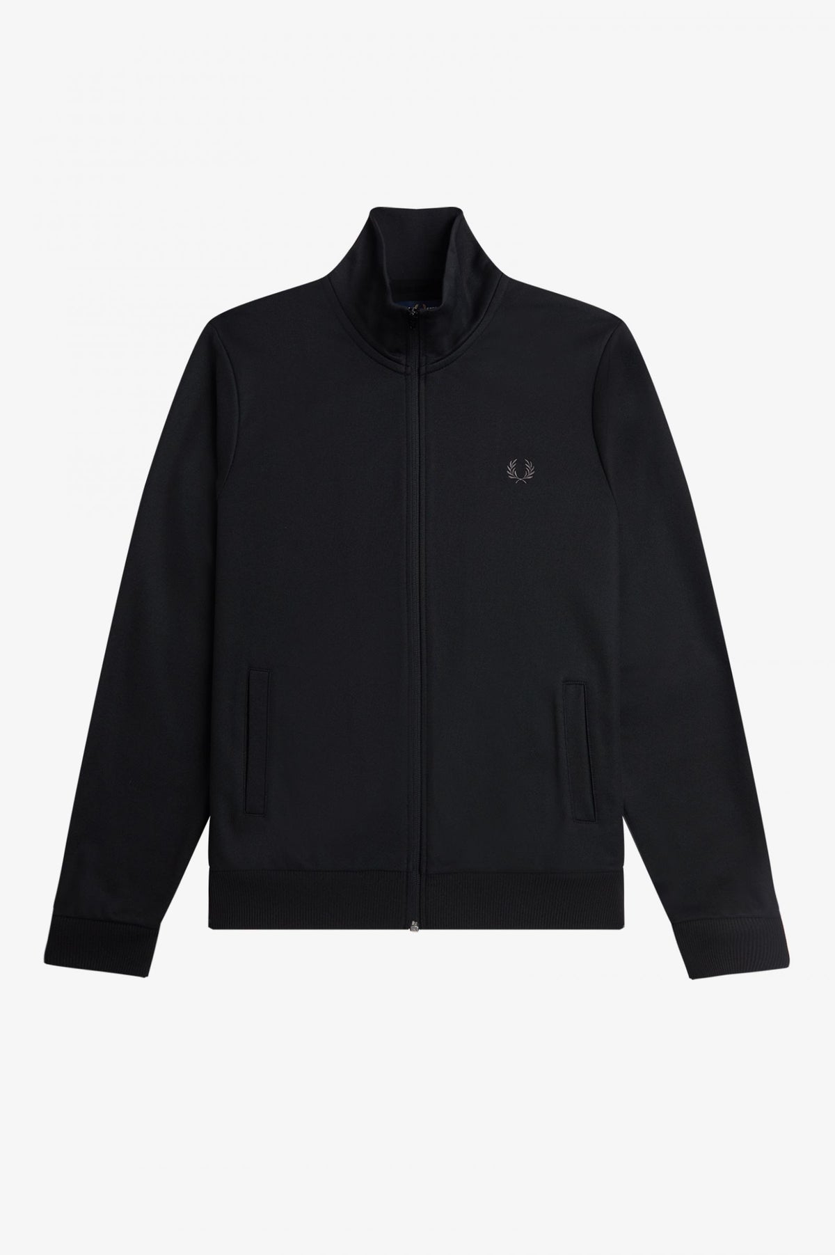 Fred Perry Felpa Track Jacket Uomo Cotone E Poliestere Nero Chiusura Zip