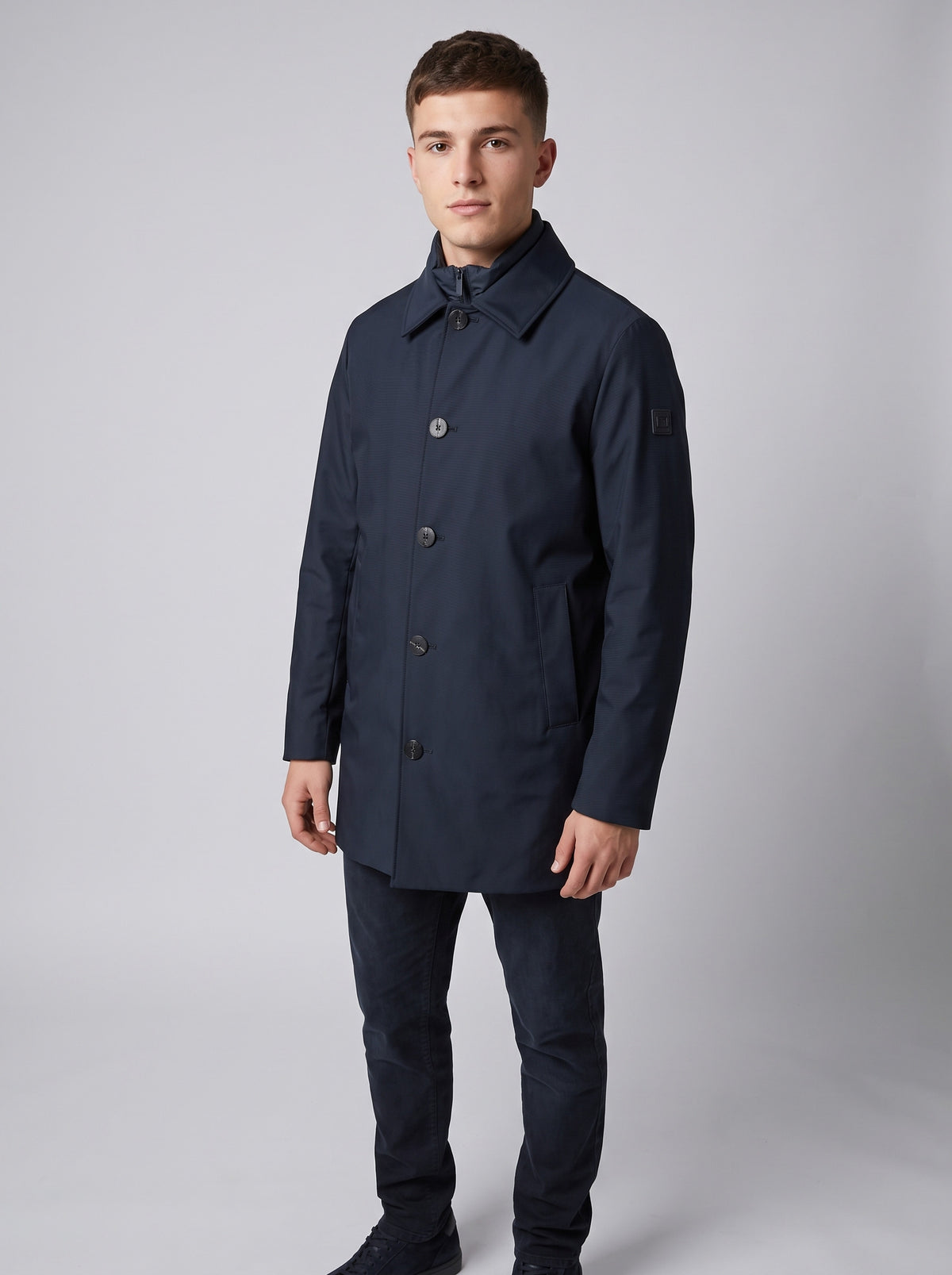 Gaudì Giubbino Lungo Uomo Nylon Stretch Blu Scuro