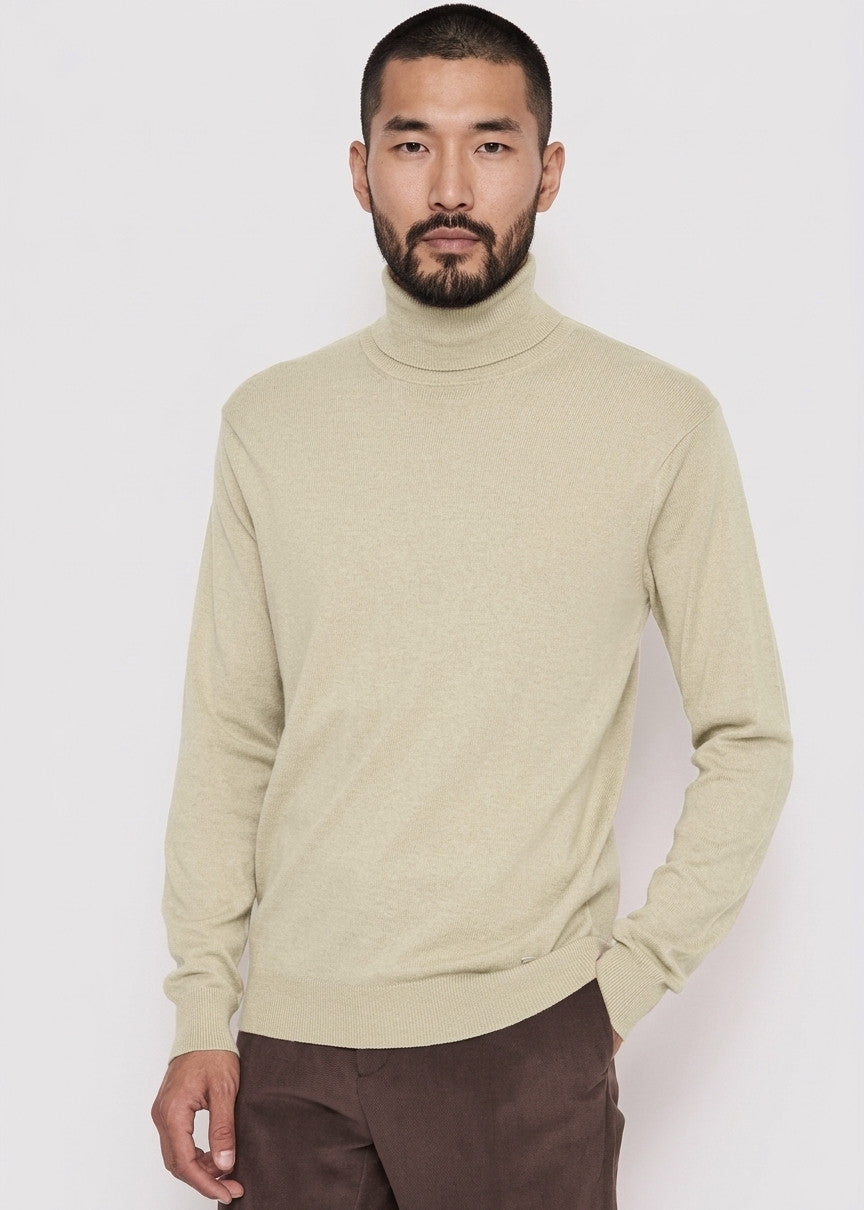 Gaudì Maglia Uomo Collo Alto Beige