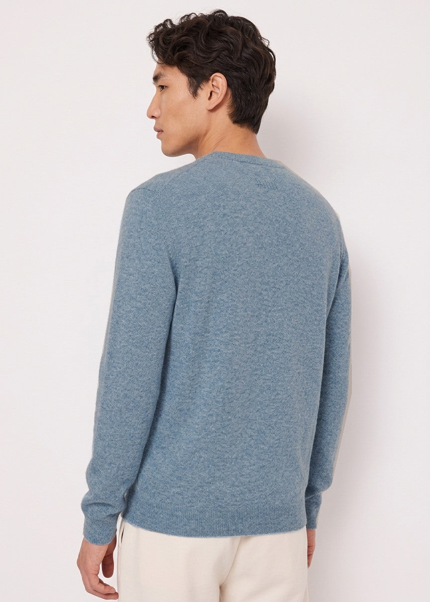 Gaudì Maglia Uomo Lana E Cashmere Celeste Polvere
