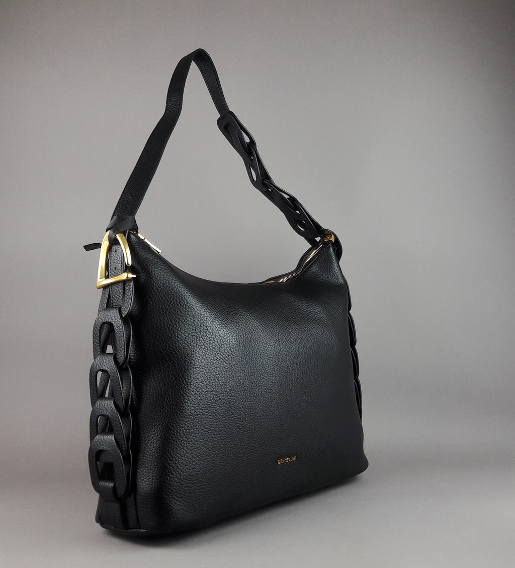Gio Cellini Borsa A Spalla Grande Donna Nero