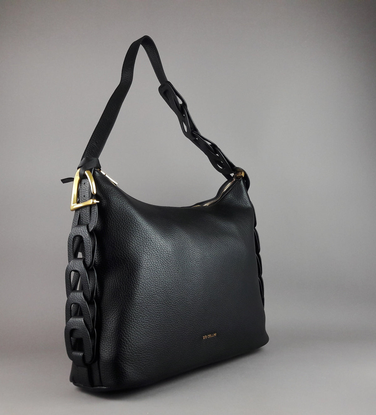 Gio Cellini Borsa A Spalla Grande Donna Nero