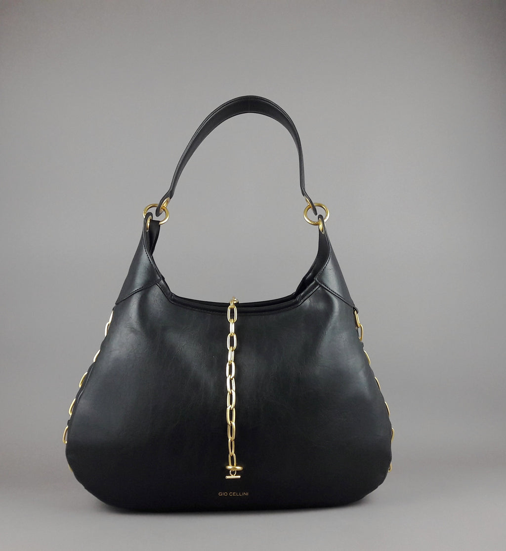Gio Cellini Borsa A Spalla Grande Donna Nero