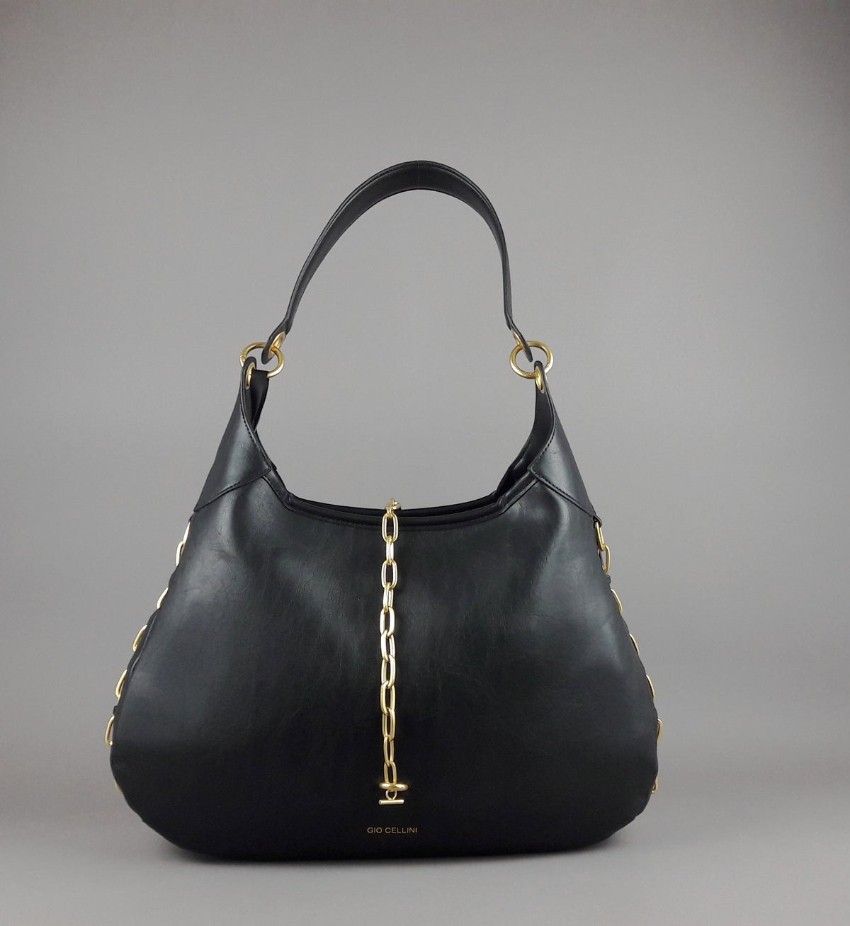 Gio Cellini Borsa A Spalla Grande Donna Nero