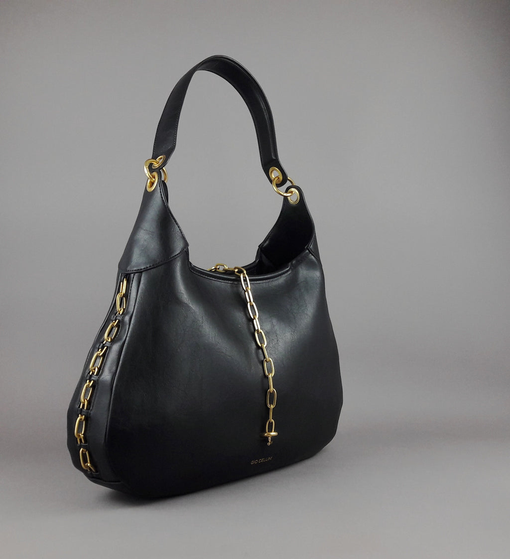Gio Cellini Borsa A Spalla Grande Donna Nero