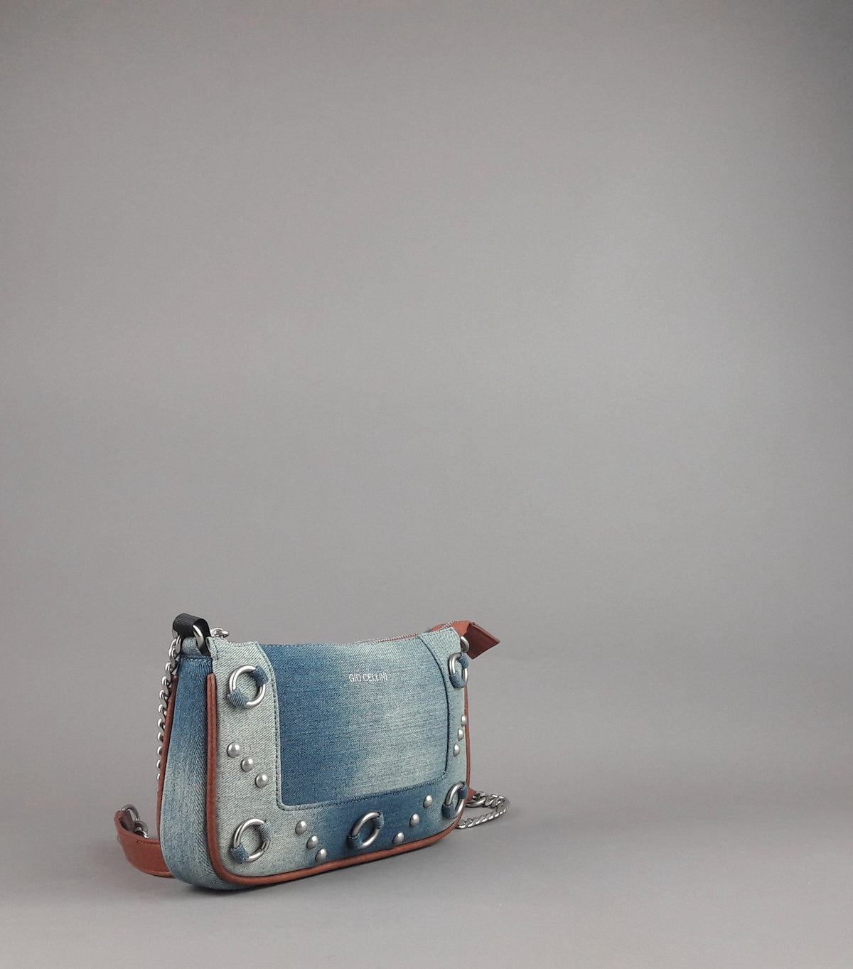 Gio Cellini Borsa A Spalla Piccola Donna Denim