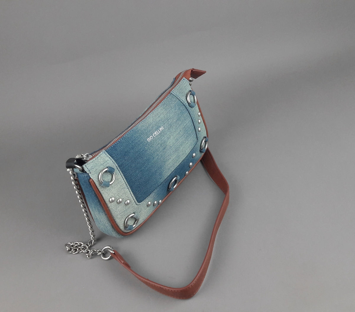 Gio Cellini Borsa A Spalla Piccola Donna Denim