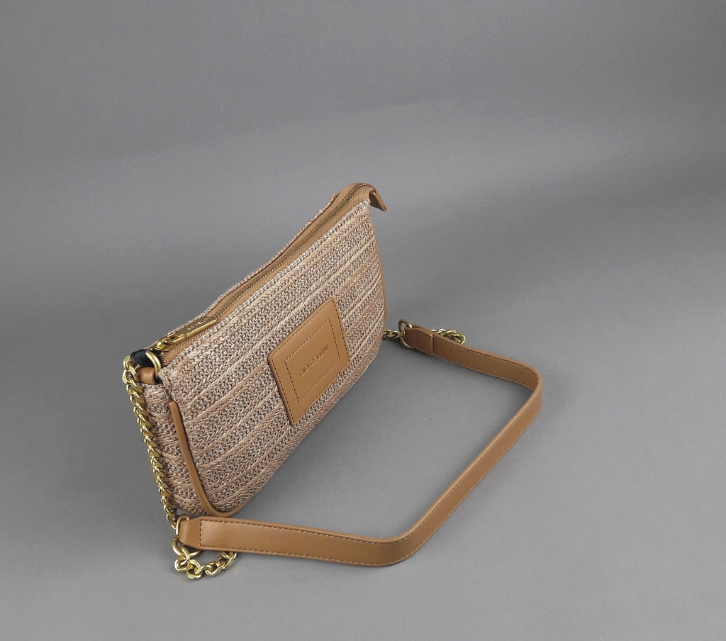 Gio Cellini Borsa A Spalla Piccola Donna Rafia Corda
