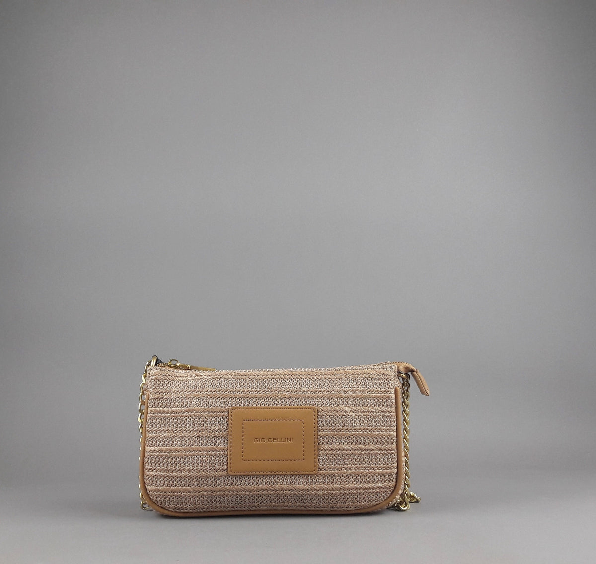 Gio Cellini Borsa A Spalla Piccola Donna Rafia Corda