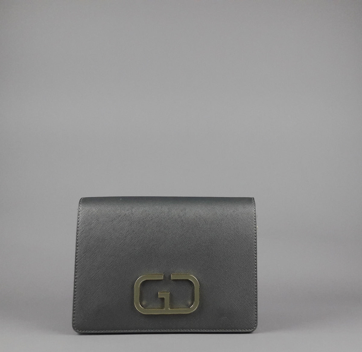 Gio Cellini Borsa A Spalla Donna Pu Saffiano Grigio