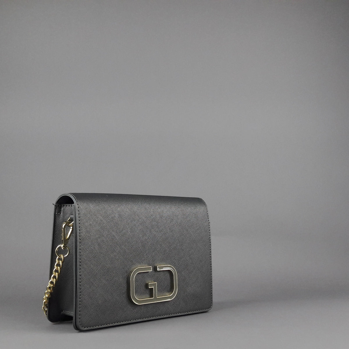 Gio Cellini Borsa A Spalla Donna Pu Saffiano Grigio