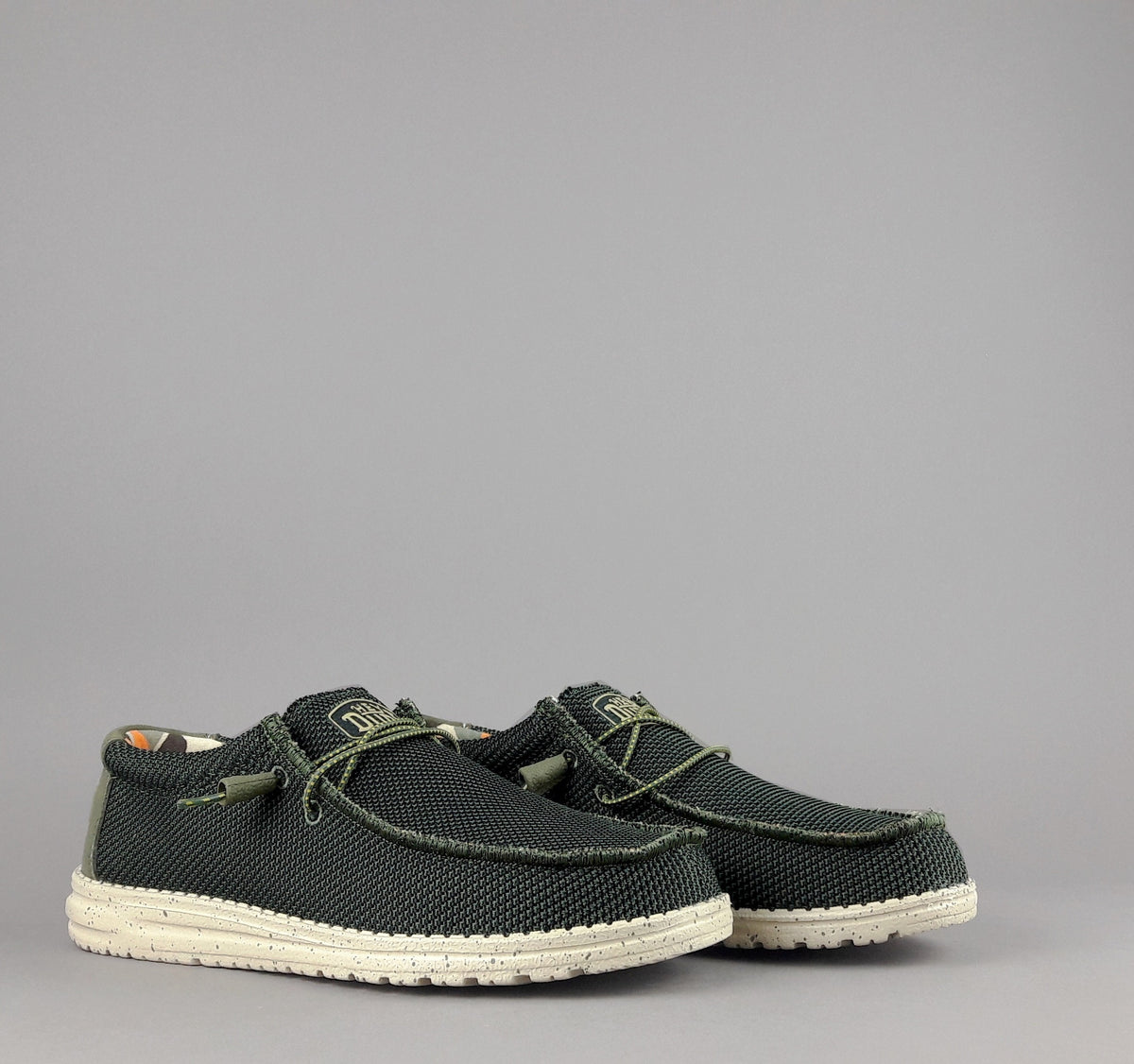 Hey Dude Sneakers Unisex Wally Sox Tessuto Stretch Verde Militare