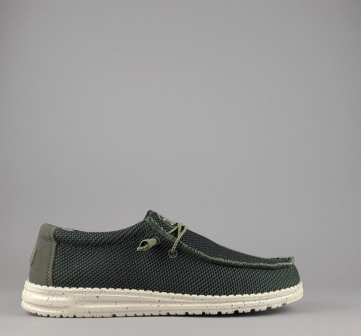 Hey Dude Sneakers Unisex Wally Sox Tessuto Stretch Verde Militare