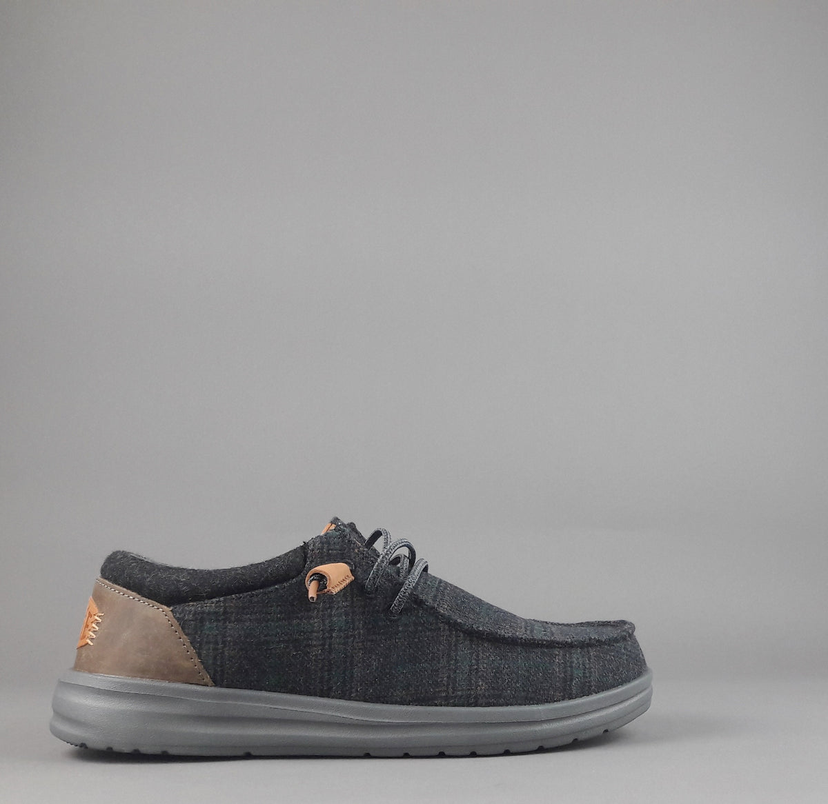 Hey Dude Sneakers Wally Grip Wool Lana Grigio Plaid