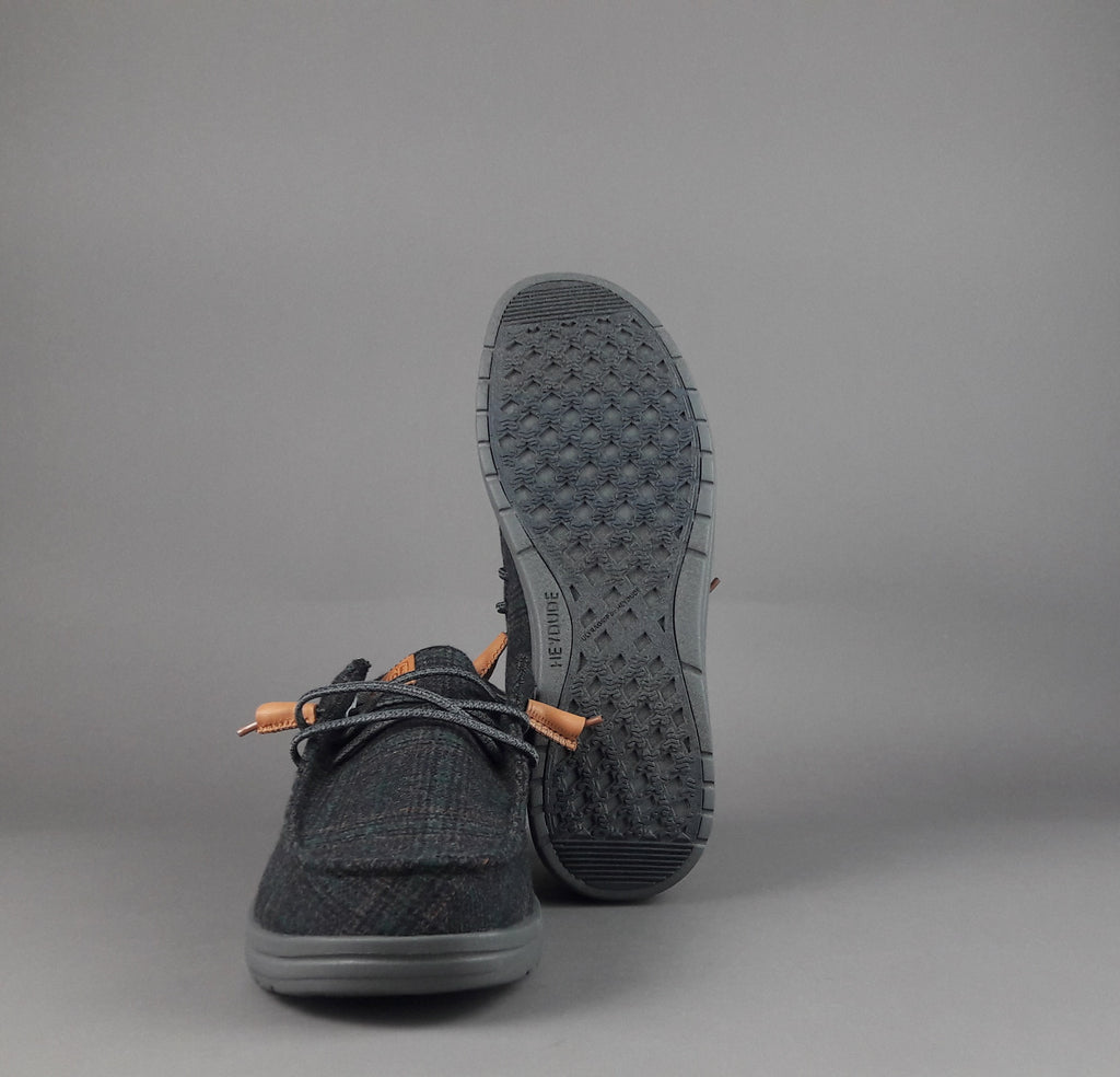 Hey Dude Sneakers Wally Grip Wool Lana Grigio Plaid