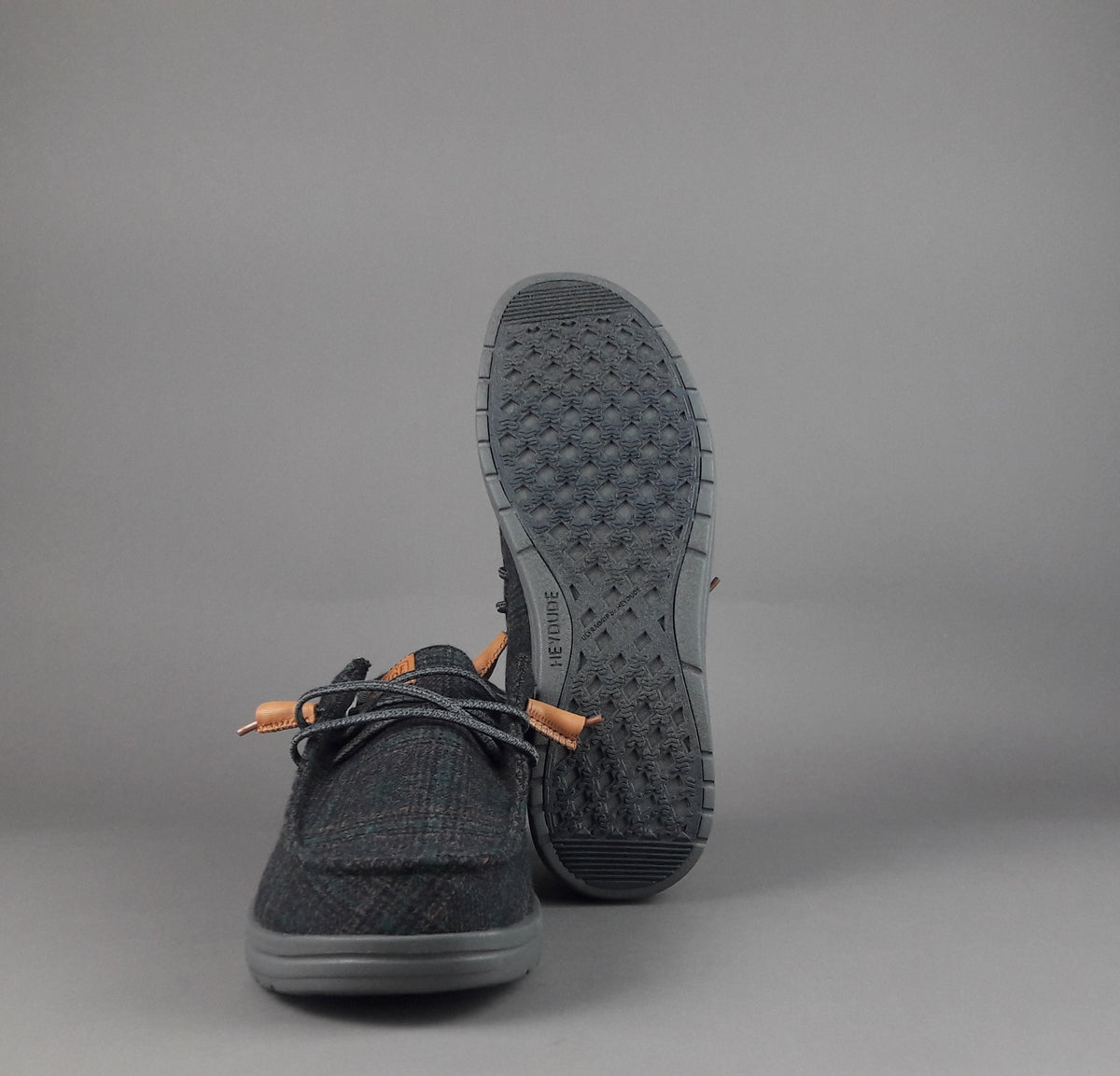 Hey Dude Sneakers Wally Grip Wool Lana Grigio Plaid