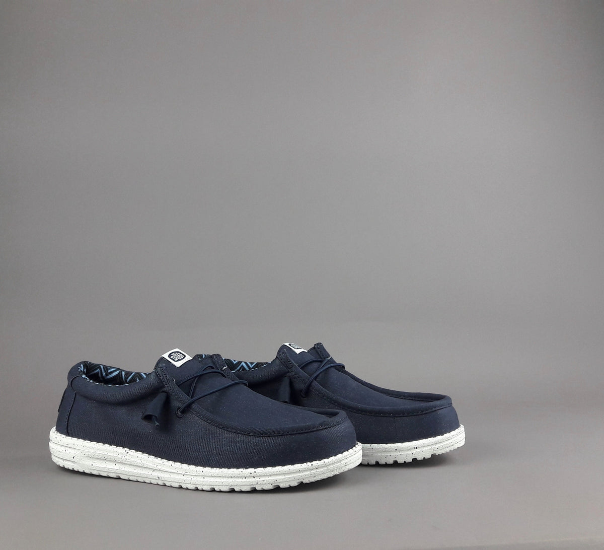Hey Dude Wally Stretch Canvas Tessuto Blu Scuro