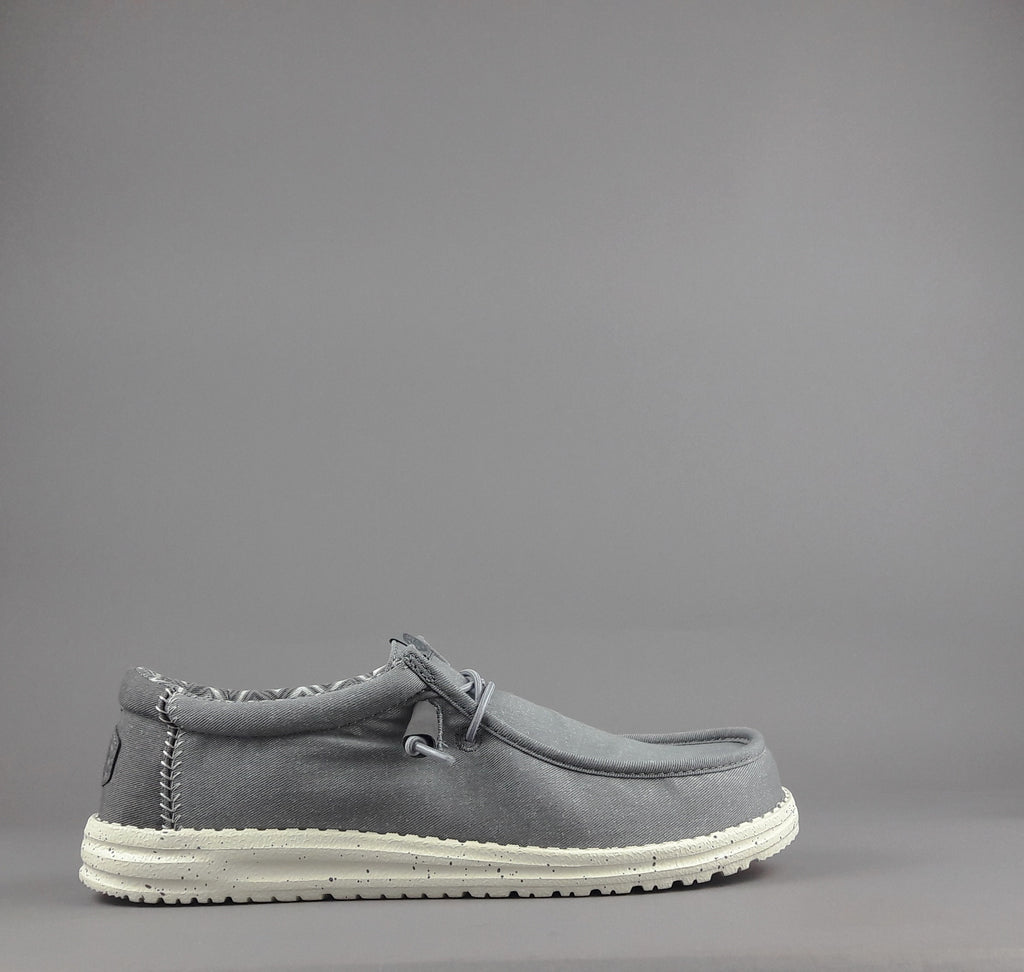 Hey Dude Wally Stretch Canvas Tessuto Grigio