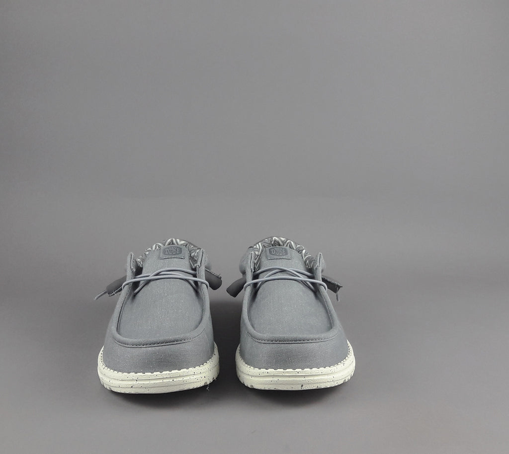 Hey Dude Wally Stretch Canvas Tessuto Grigio