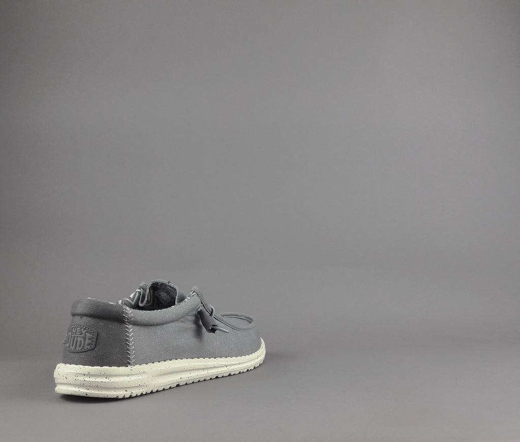 Hey Dude Wally Stretch Canvas Tessuto Grigio