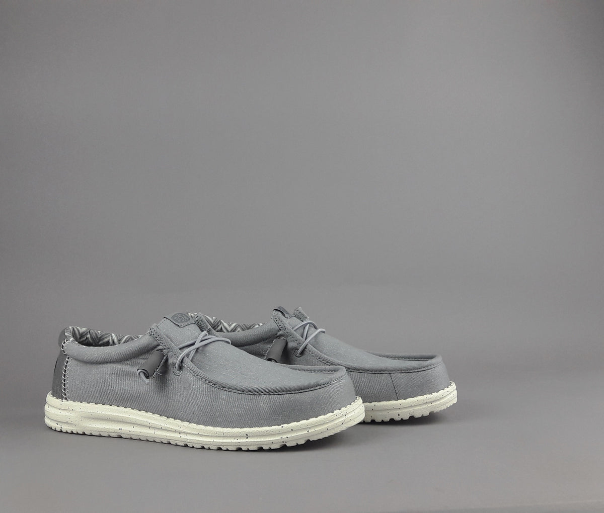 Hey Dude Wally Stretch Canvas Tessuto Grigio