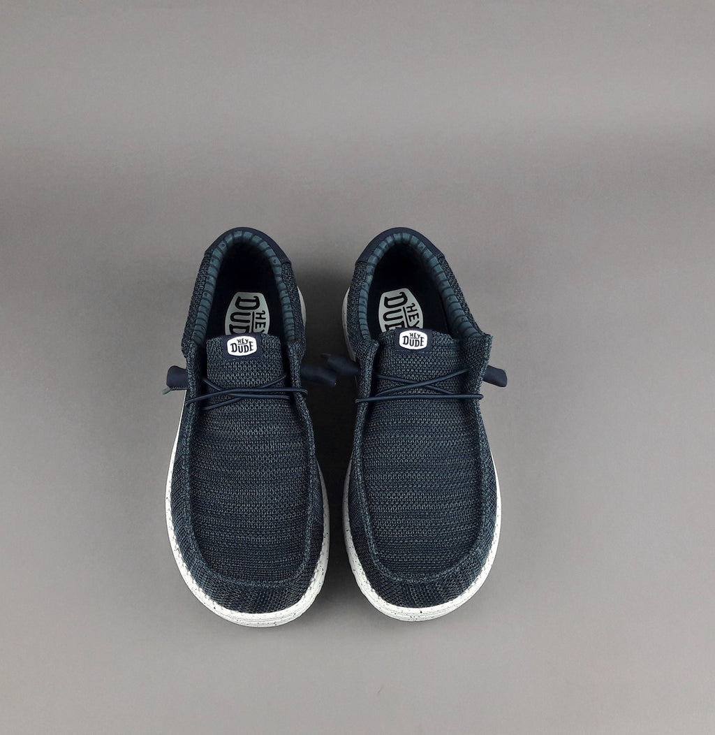 Hey Dude Wally Stretch Sox Tessuto Blu Scuro