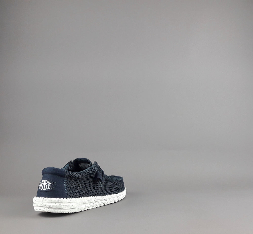 Hey Dude Wally Stretch Sox Tessuto Blu Scuro