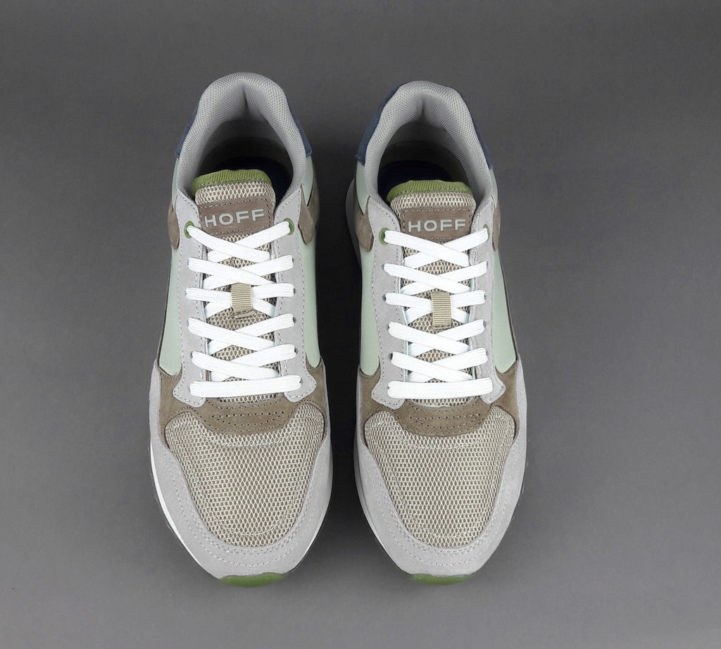 Hoff Sneakers Uomo City Baku Camoscio Tela Grigio Chiaro