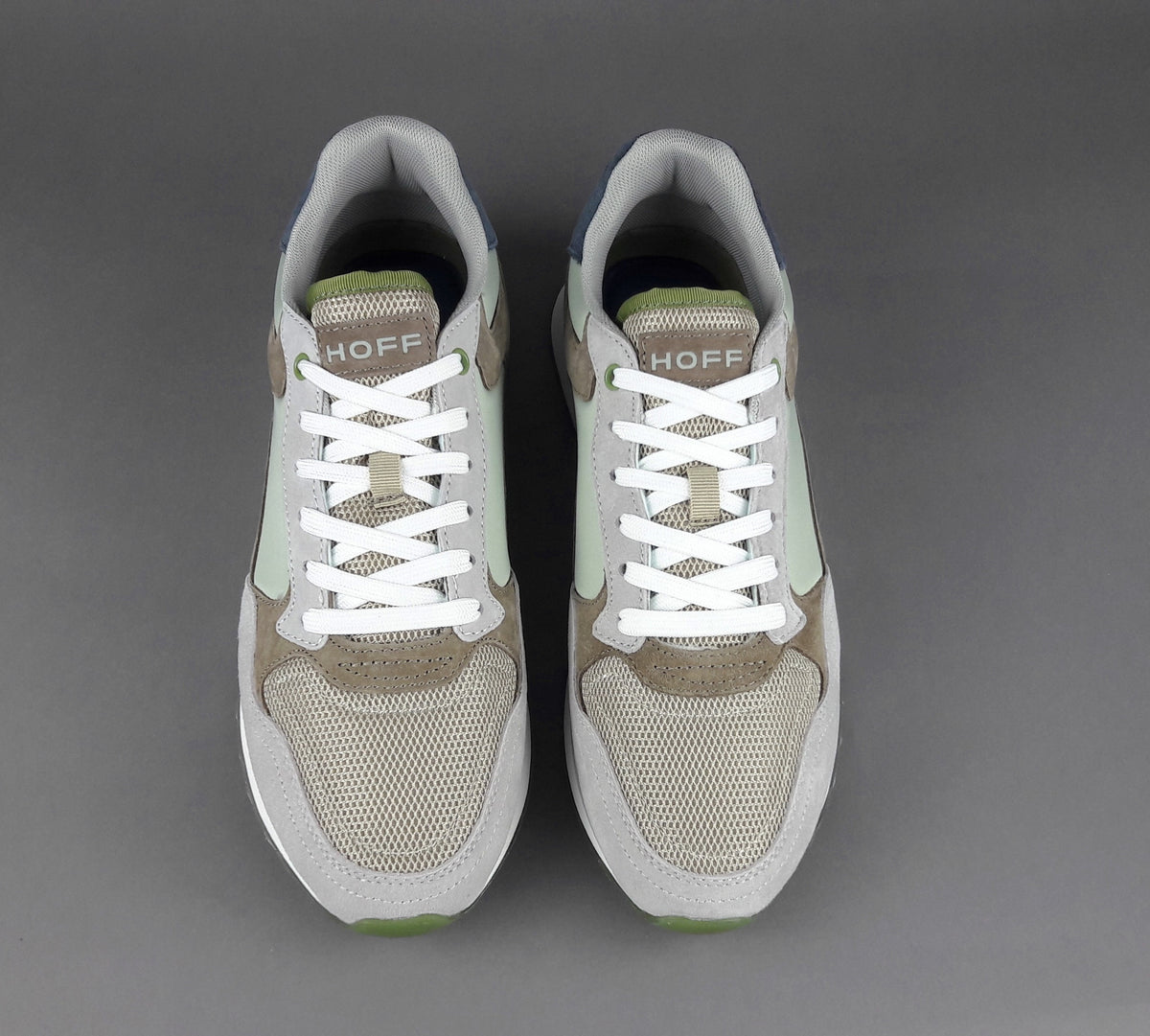 Hoff Sneakers Uomo City Baku Camoscio Tela Grigio Chiaro