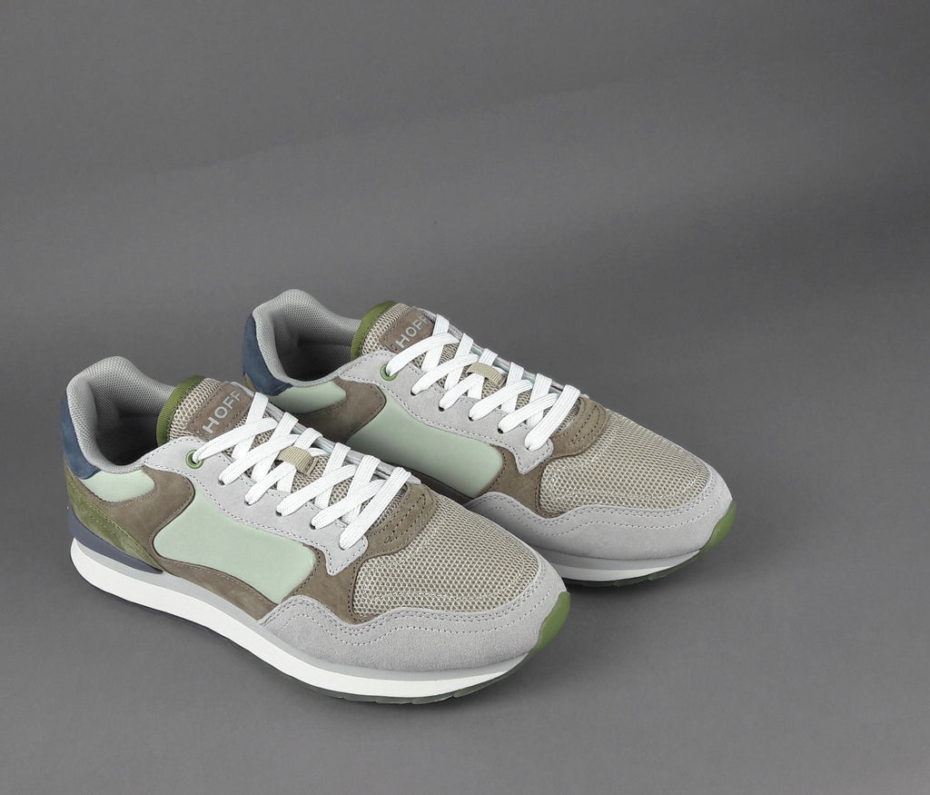 Hoff Sneakers Uomo City Baku Camoscio Tela Grigio Chiaro