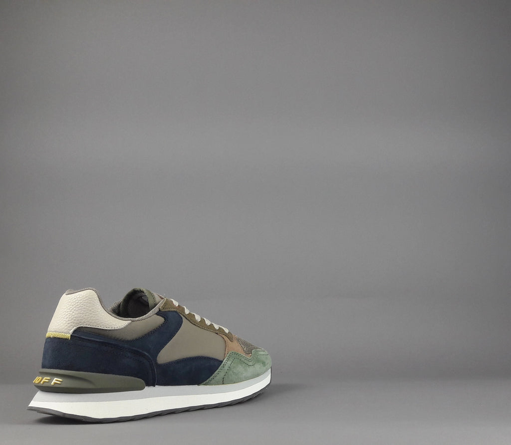 Hoff Sneakers Uomo City Cologne Camoscio Tela Verde Militare