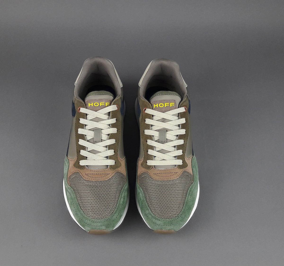 Hoff Sneakers Uomo City Cologne Camoscio Tela Verde Militare