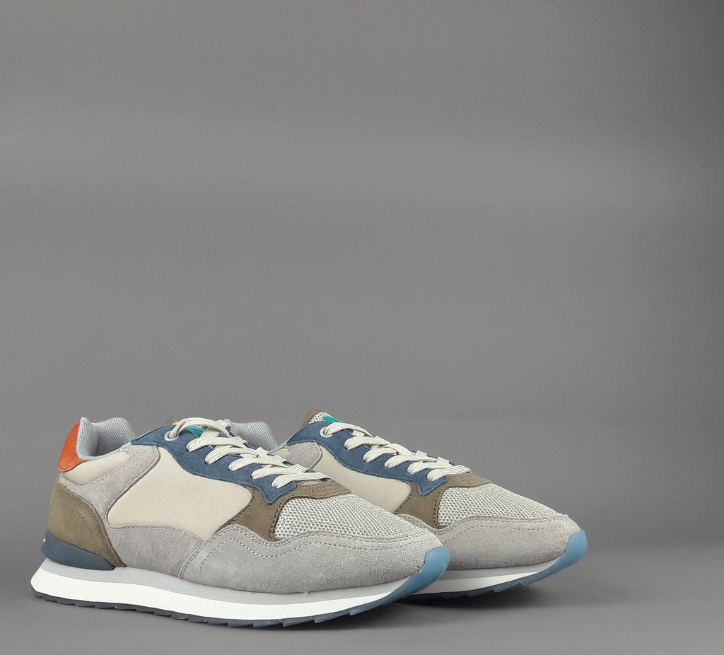 Hoff Sneakers Uomo City Santiago Camoscio Tela Grigio Chiaro