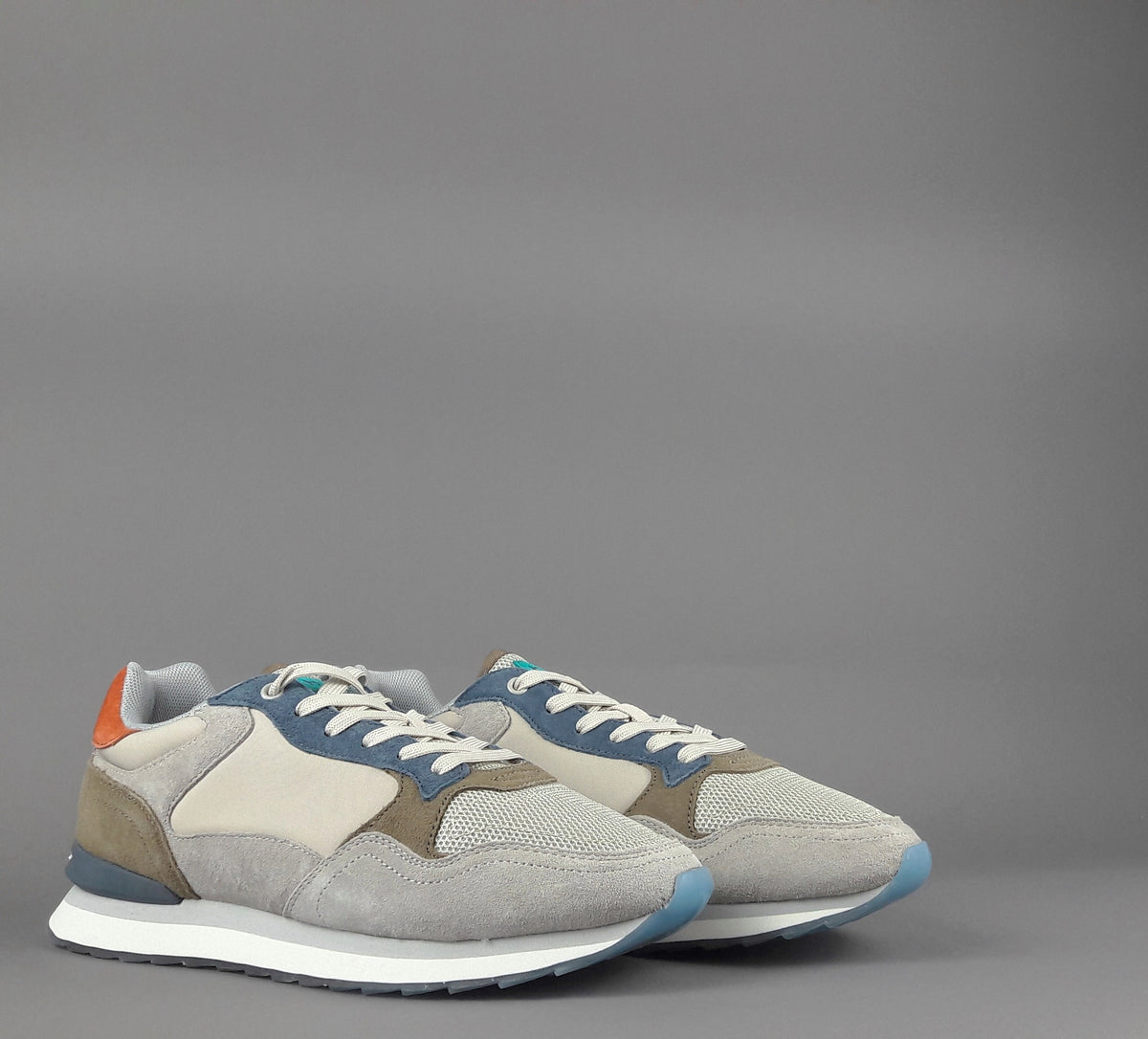 Hoff Sneakers Uomo City Santiago Camoscio Tela Grigio Chiaro