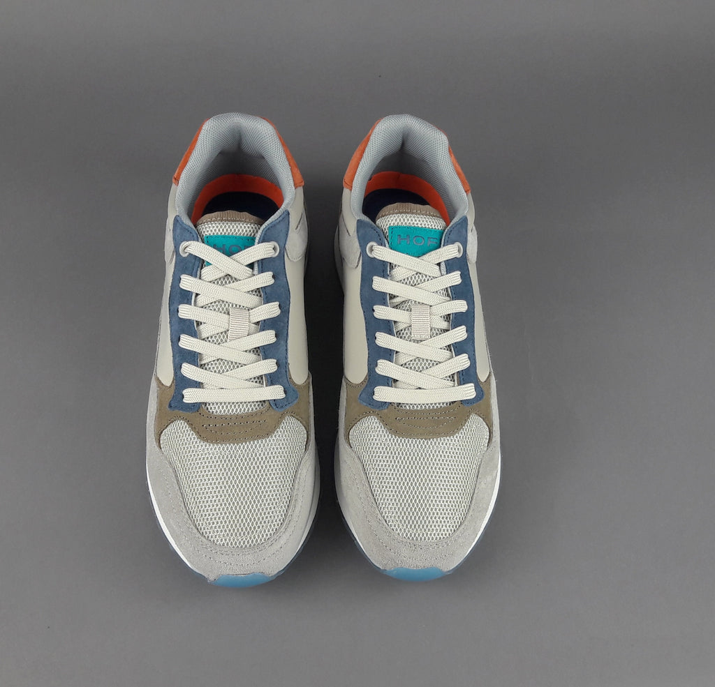 Hoff Sneakers Uomo City Santiago Camoscio Tela Grigio Chiaro