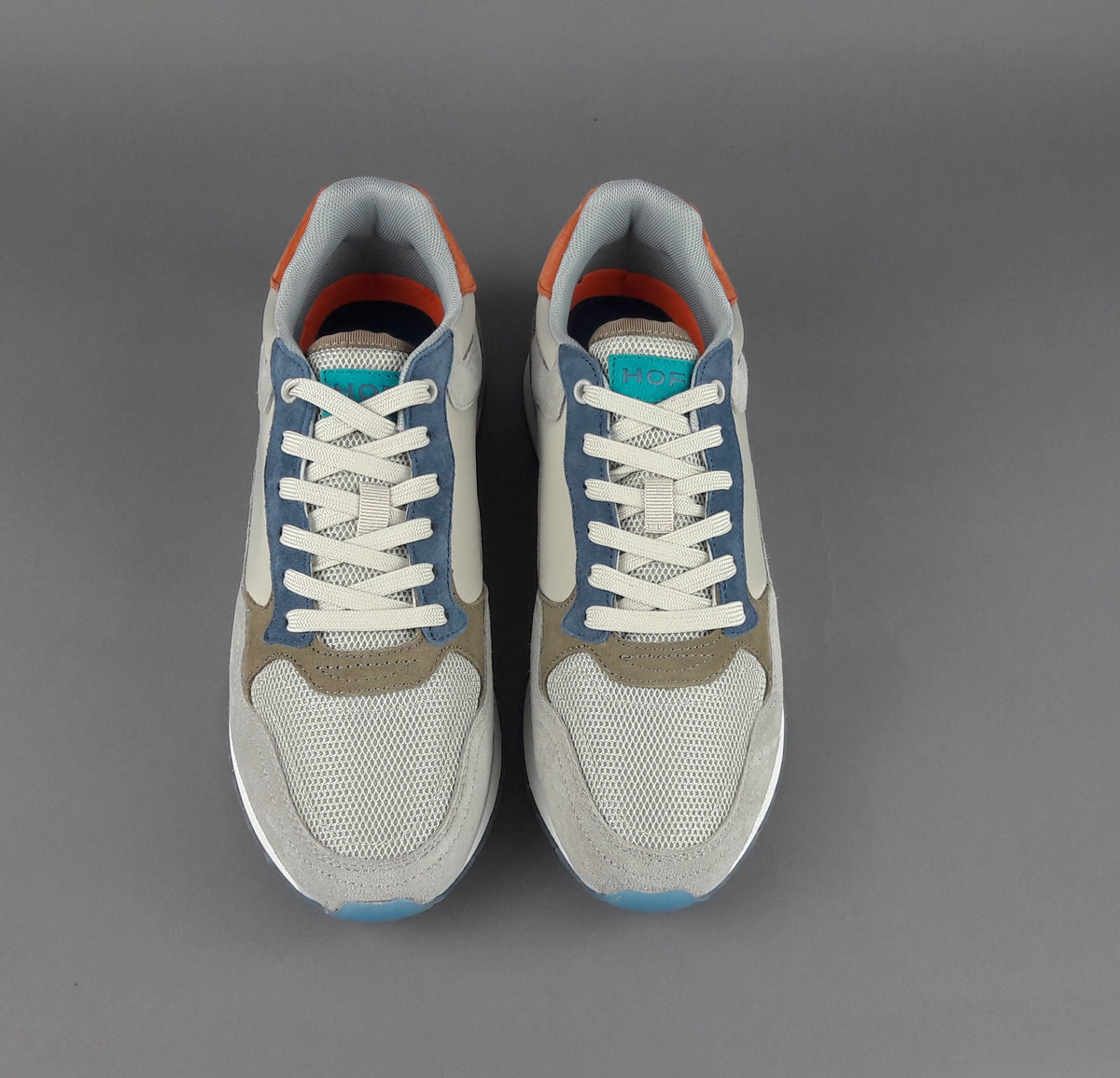 Hoff Sneakers Uomo City Santiago Camoscio Tela Grigio Chiaro
