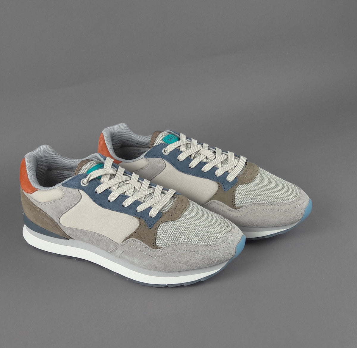Hoff Sneakers Uomo City Santiago Camoscio Tela Grigio Chiaro