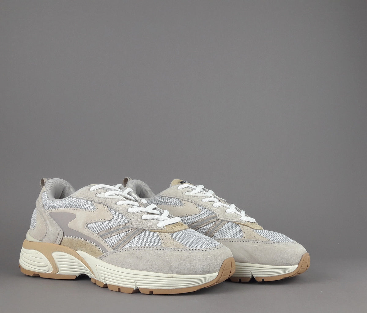 Hoff Sneakers Uomo State California Camoscio Tela Beige Opaco